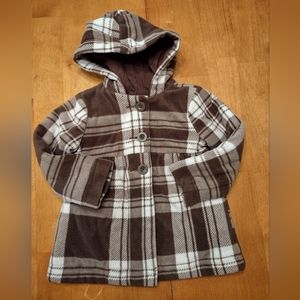 Old Navy fleece hooded fully lined thick and warm jacket swing style toddler 3T